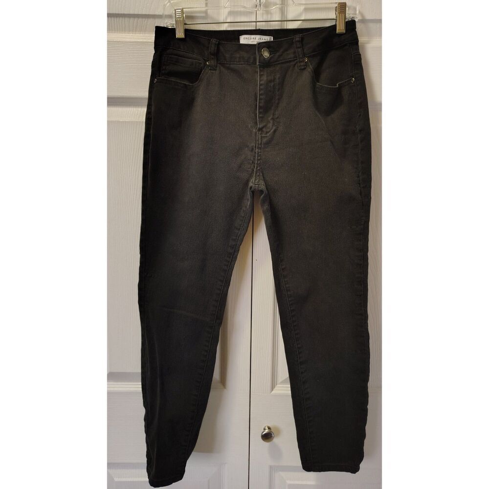 Encore High-Rise Skinny Jeans - Washed Black Size 13